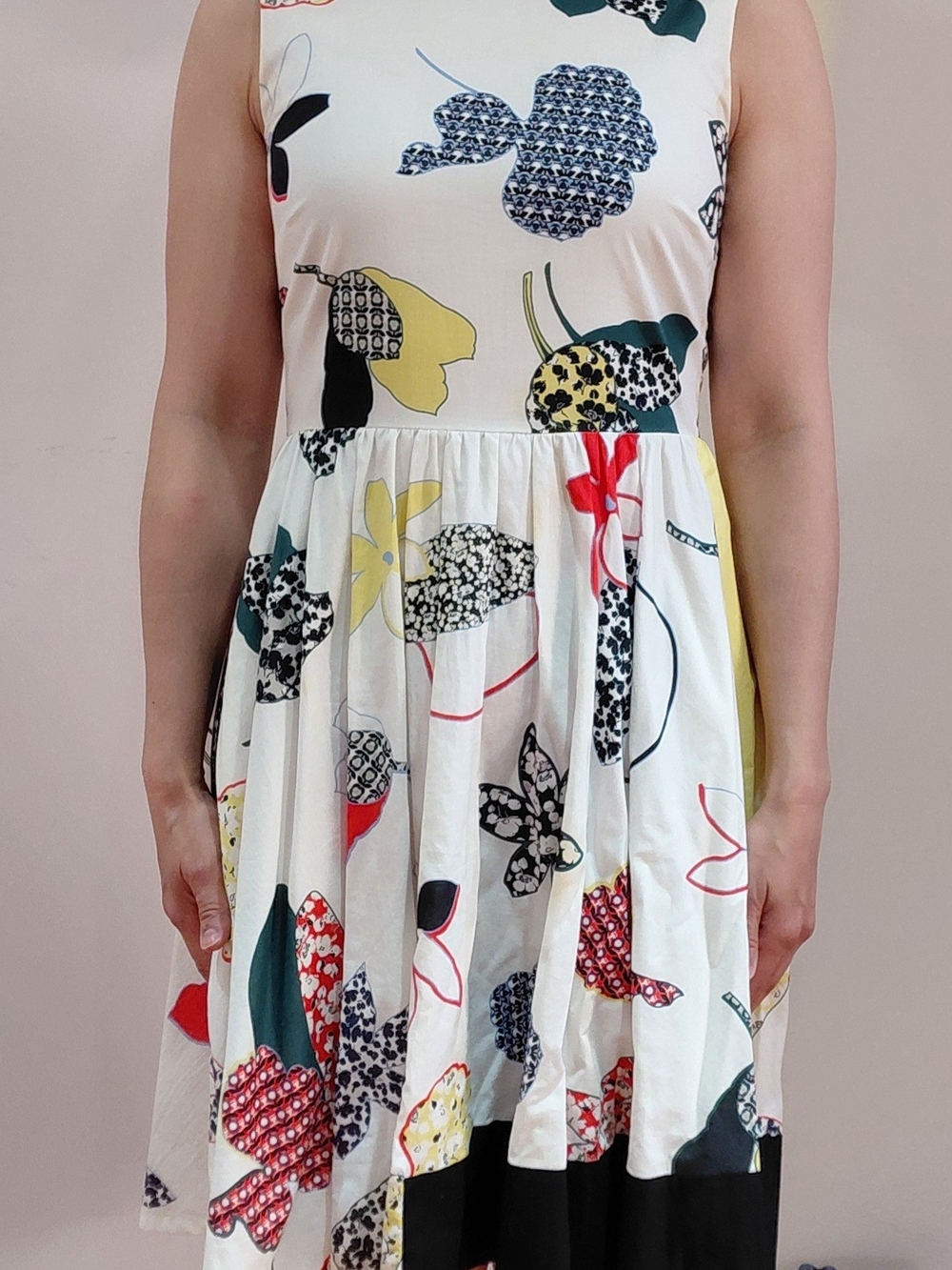 Floral Multicolor Sleeveless Sundress - White